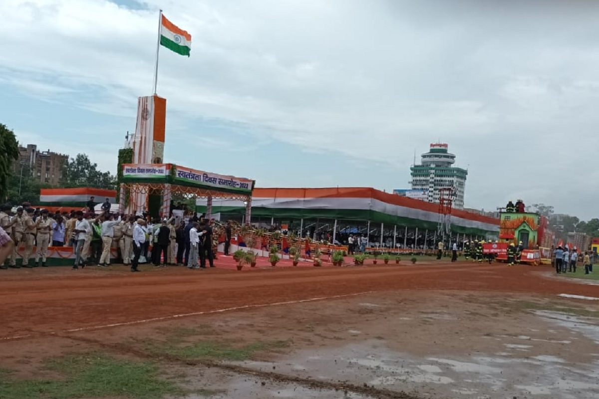 Flag hoisting at the historic Gandhi Maidan in Patna on the occasion of Independence Day